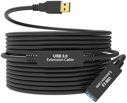 32Feet USB 3.0 Extension Cable,Type A-Male A-Female Extender Cord, With 2 Expansion Chipset Signal Boosters, Compatible With Oculus Quest 2 VR, Xbox, PS4,Webcam,Printer, Hard Drive,USB HUB Etc. by W+WDX%C2%A0MAST+DYNAPOINT+LIMITED