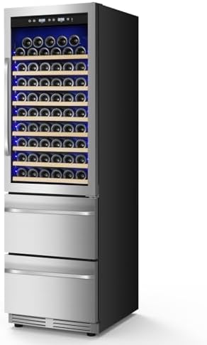 24 Inch 2 IN 1 Dual Zone Drawer Wine and Beverage Refrigerator by Velieta-SpecialistinFridge
