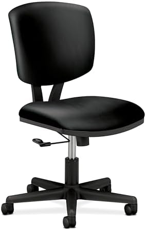 HON Volt Ergonomic Office Chair, Armless, Office Desk Computer Chair, Black by HON