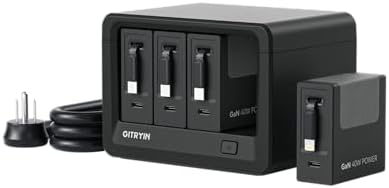 Gitryin 12-in-1 Desktop Charging Station, 160W USB Retractable GaN Charger by GITRYIN