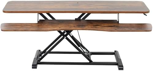 VIVO Rustic Vintage Brown 48 in Standing Desk Converter, DESK-V048KN by VIVO
