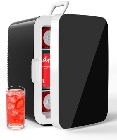 Electactic 10L Mini Fridge, AC/DC Portable Small Refrigerator, Black by Electactic