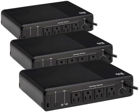 Eaton Tripp Lite BC600R 600VA Small UPS 300W Battery Backup Surge Protector, 600VA (Pack of 3) by TrippLite