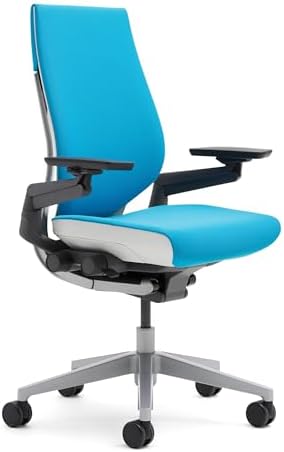 Steelcase Gesture Office Chair, Carpet Floors, Blue Jay by Unknown