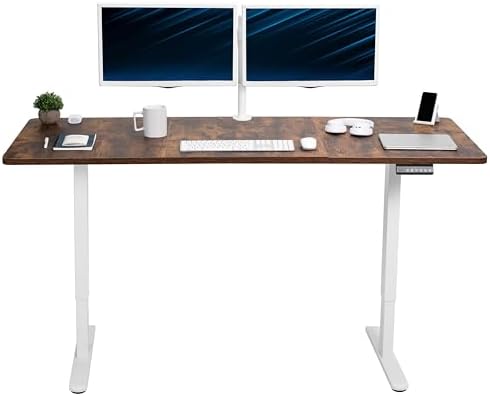 VIVO Rustic Vintage Brown 71 x 30 in Standing Desk, DESK-KIT-E2W7N by VIVO