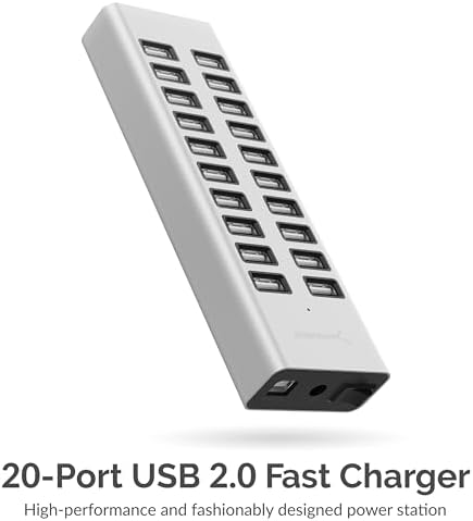 SABRENT 90W 20-Port USB 2.0 Charging Station (AX-P20C) - Image 2