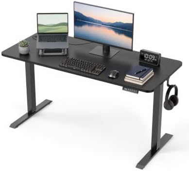 Standing Desk, 55 × 24 Inches Electric Height Adjustable, Home Office by Unknown