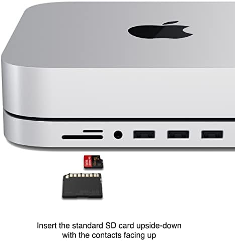 Satechi Aluminum Stand & Hub for Mac mini, USB 3.0 & Headphone Jack, Silver - Image 3