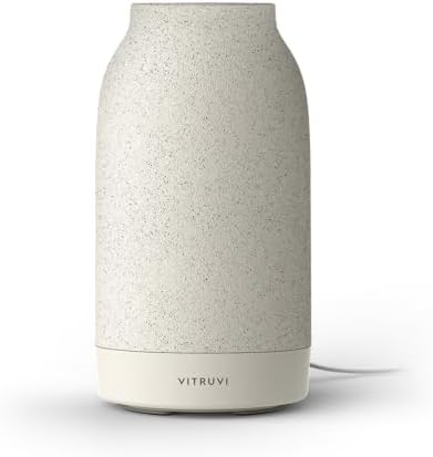 Vitruvi Air Waterless Diffuser for Home, 1500 Sq Ft Coverage | Diffusers for Home, Oil Diffuser, Housewarming Gift, Ceramic Finish, 5 Adjustable Scent Strengths | Vanilla by vitruvi