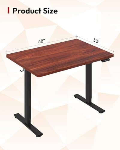 SANODESK One-Piece 1'' Thick Height Adjustable Standing Desk 48''x30'' - Image 2