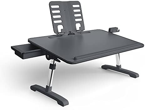 Limitless TotalDesk Portable Modern Workstation and Lap Desk with Adjustable Height & Tilt (Charcoal) - Image 4