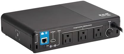 Eaton Tripp Lite BC350RNC 350VA Small Cloud-Connected UPS 210W 3 Outlets by TrippLite