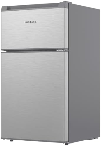Frigidaire Compact Refrigerator with Top Freezer - 2 Door Fridge with 3.2 Cu Ft, Contemporary Series, Platinum - Image 3