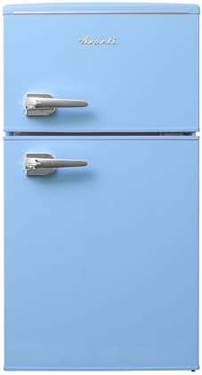 Avanti Mini Fridge with Freezer Retro Design Compact Refrigerator for Home Office or Dorm, Features Dual Doors Removable Shelves Manual Defrost and Mechanical Adjustable Temp Control, 3.1-Cu.Ft, Blue - Image 3