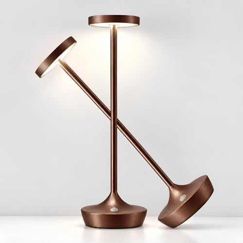 Brown Cordless Table Lamps, Rechargeable 6000mAh, 72H Runtime, Waterproof by WelcometoWilldoak