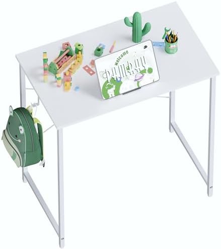 Pamray 23 Inch Computer Desk for Small Spaces, Home Office Work Desk with Headphone Hook, Small Office Desk Study Writing Table by PAMRAY