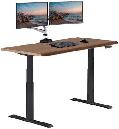 Vari ComfortEdge Electric Standing Desk – 60x30 – Walnut/Black by Unknown