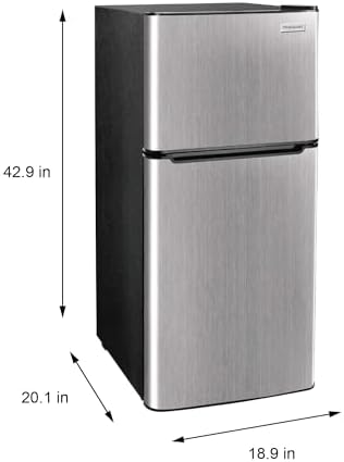 FRIGIDAIRE 2 Door Refrigerator/Freezer, 4.6 cu ft, Black Stainless Steel, Gunmetal - Image 5