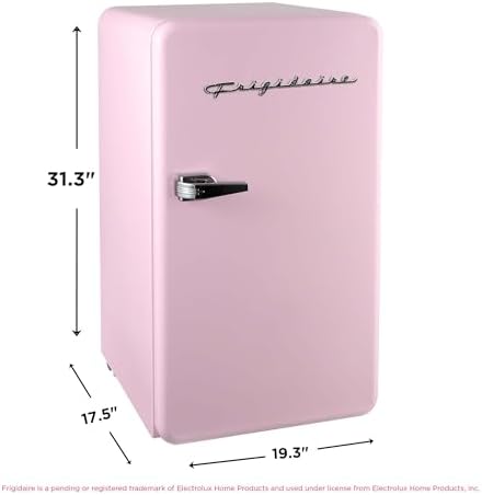 Frigidaire Retro Compact Refrigerator with Chiller, 3.2 cu ft Countertop Fridge, Built-In Bottle Opener, Rounded Corners, Premium, for Office, Bedroom, Dorm Room, Cabin, 18.5D x 20W x 31.5H (Pink) - Image 6