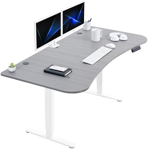VIVO Dark Gray 63 x 32 in Standing Desk, DESK-KIT-2W1G by VIVO