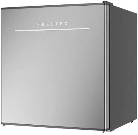 1.7 Cu.Ft Mini Fridge with Freezer, Mini Fridge for Bedroom, Small Refrigerator, Dorm Refrigerators with Freezer, Compact Refrigerator for Office, Apartment, Dorm, Bedroom (Grey) by Frestec