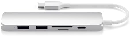 Satechi USB C Hub Slim Multiport Adapter V2 with 60W USB C PD, 4K HDMI (60Hz), Micro/SD Card Readers, USB 3.0, for MacBook Air/Pro M5/M4, iPad Air/Pro M5/M4, Mac mini, iMac - Silver - Image 2