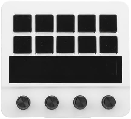 Stream Controller, Stream Control Deck with 10 Macro Keys, Customizable Visual Keyboard Trigger Actions in Apps Software for PC, LCD Buttons Studio Control Deck Keypad by Wisoqu