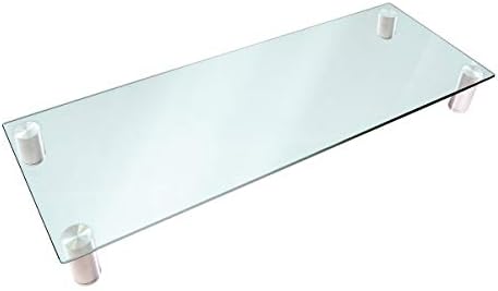 Monoprice 116356 Multimedia Riser Desktop Monitor Stand - Clear Glass, Large 30.8 x 11 Inches - Workstream Collection, 30.8" x 11.0" by Monoprice