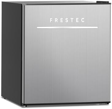 1.7 Cu.Ft Mini Fridge with Freezer, Mini Fridge for Bedroom, Small Refrigerator, Dorm Refrigerators with Freezer, Compact Refrigerator for Office, Apartment, Bedroom (Grey) by Frestec