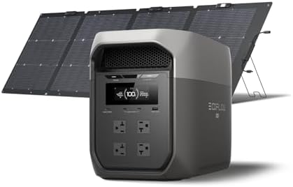 EF ECOFLOW DELTA 3 MAX Portable Power Station with 220W Solar Panel, 2048Wh by Unknown