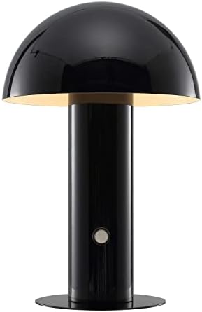 JONATHAN Y Boletus Mushroom Desk Lamp 10.75" Metal LED, Black by JONATHANY