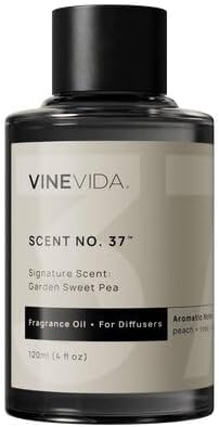 VINEVIDA [4 Fl Oz] Garden Sweet Pea Fragrance Oil for Cold Air Diffusers, Essential Oils for Diffuser Oil Refill & Air Freshener Room Spray by VINEVIDA