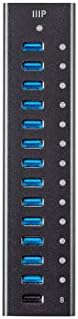 Monoprice Powered USB 3.0 Hub - 13-Port, Heavy Duty Aluminum, 5Gbps, Plug-n-Play with AC Adapter, 2.4 Amps Charging Ports, Black - Image 2