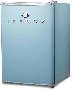 ICEBOX 2.5 Cu. Ft. Compact Refrigerator, ENERGY STAR Certified Small Refrigerator, Single Door Mini Fridge with Chiller Compartment, R600a Refrigerant, IBCR25SLT, Slate Blue by ICEBOX