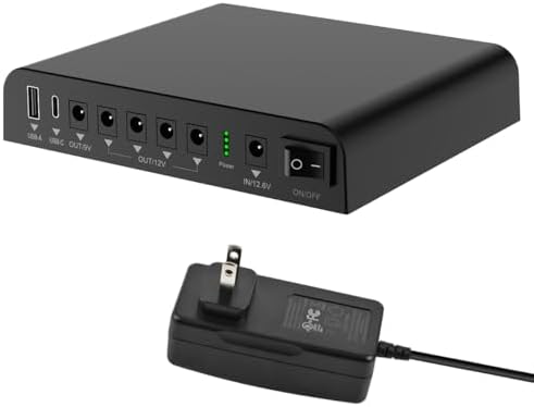 TalentCell Mini UPS Uninterrupted Power Supply 27000mAh 97.2Wh Lithium ion Backup Battery Pack with DC 12V/9V and 18W USB-A/USB-C PD Output for Router/Modem/LED Light, CCTV Camera, Smartphone and more by TalentCell