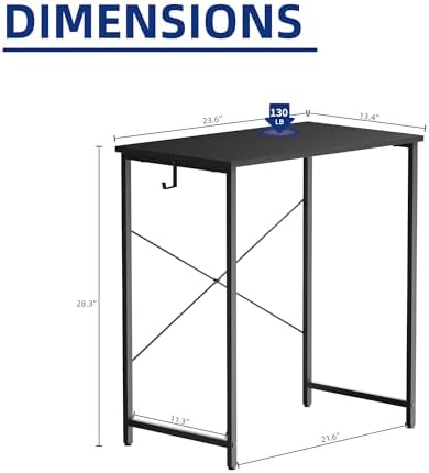 Pamray 23 Inch Computer Desk for Small Spaces, Home Office Work Desk with Headphone Hook, Small Office Desk Study Writing Table - Image 3