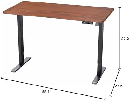 VIVO Dark Walnut 55 x 28 in Standing Desk, DESK-KIT-1B55D - Image 3