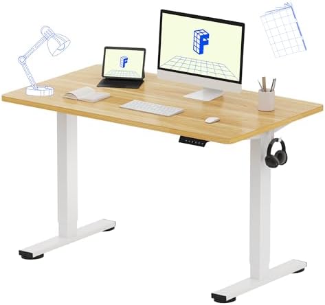 FLEXISPOT EN1 48"x24" One-Piece Standing Desk, Maple by Unknown