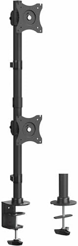 VIVO Dual Monitor Desk Mount Stand with Height Adjustment and VESA Plates for 2 LCD Ultrawide Screens up to 34 inches, Stacked Array, STAND-V002R by VIVO