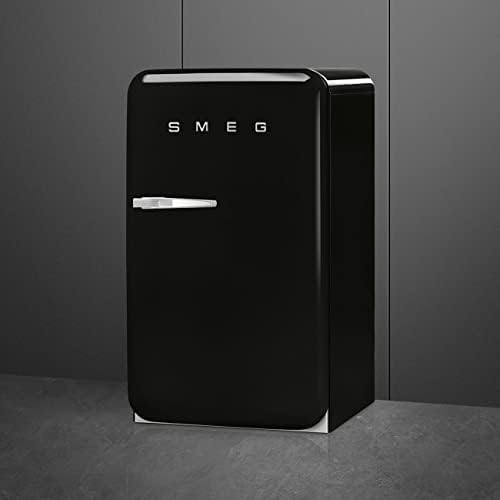 Smeg FAB10 50's Retro Style Aesthetic Refrigerator with 4.48 Cu Total Capacity, 2 Glass Shelves, LED Internal Light, 22-Inches, Black Right Hand Hinge Made In Italy - Image 4