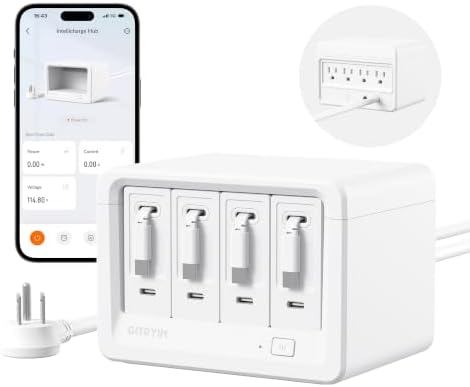 Gitryin 12-in-1 Desktop Charging Station, App Remote Control, 160W Charger by GITRYIN