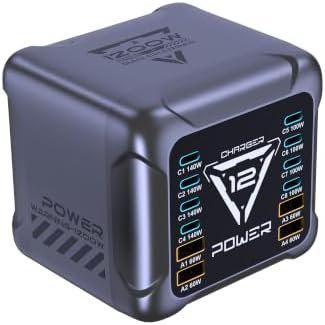 1200W USB C Charging Station, 12-Port GaN Fast Charger by USBCChargerCarCharger