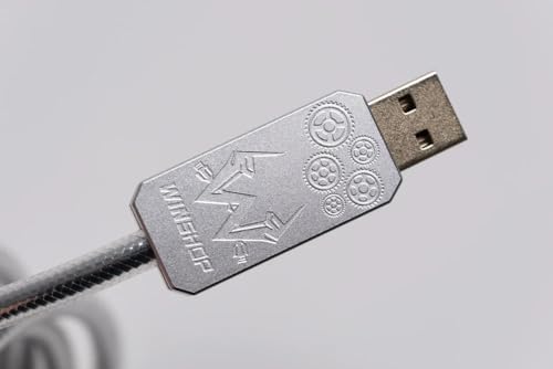 Angry miao Split Dual 8K Gaming Cable AM Edition 1.6m(5.25 ft), High-Speed Dual Connection, Low Latency, Compatible with USB Type-C Devices, Durable Mesh Stellar White - Image 6