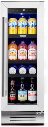 Yeego Beverage Refrigerator - 12 inch 60 Cans Beer Cooler with Glass Door by Yeego