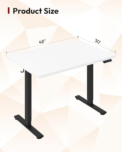 SANODESK One-Piece 1'' Thick Height Adjustable Standing Desk 48''x30'' - Image 2