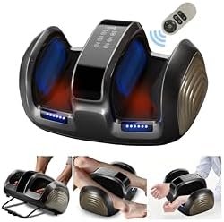 Shiatsu Foot and Calf Massager with Heat Compression, Feet Kneading Massage Machine Delivers Relief for Tired Muscles & Plantar,Pain Relief,Deep Kneading Therapy-Ideal Gifts for Women Men Dad by Unknown