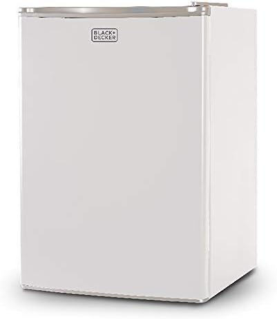 BLACK+DECKER BCRK25W Compact Refrigerator Energy Star Single Door Mini Fridge with Freezer, 2.5 Cubic Ft., White & EM720CB7 Digital Microwave Oven with Turntable Push-Button Door, Child Safety Lock - Image 2