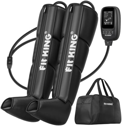 FIT KING Air Compression Recovery System, Full Leg Massager Boots (Large) by FITKING