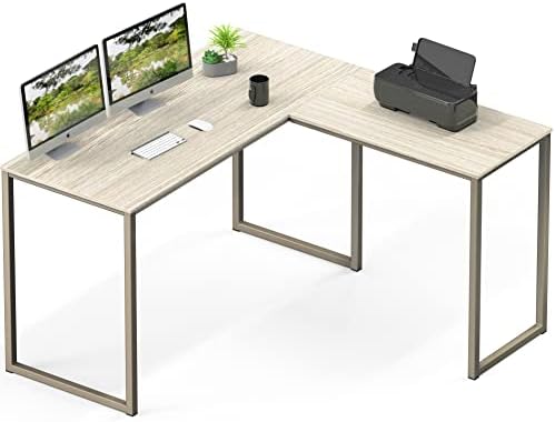 SHW Mission 48 x 48 L-Shape Home Office Computer Desk, Maple by SHW