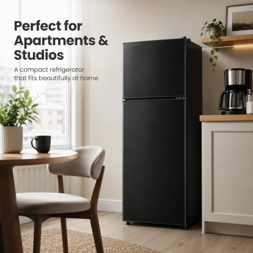 6.5 Cu.Ft Mini Fridge with Freezer, 2-Door Compact Refrigerator for Dorm/Office/Bedroom, Energy Efficient & Quiet, Silver - Image 7
